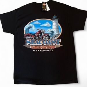 Seacoast Harley-Davidson Black and Gold Graphic Tee NWT